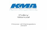 2019-2020 KMA Policy Manual - Kentucky Medical Association