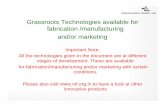 Grassroots Technologies available for fabrication ...