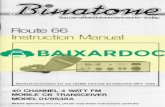 Binatone Route 66 CB Radio user instruction manual