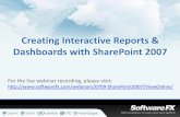Creating Interactive Reports & Dashboards with SharePoint ...