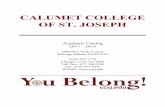 Academic Catalog 2017 – 2018 - Calumet College of St. Joseph