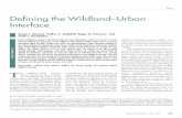 Defining the Wildland-Urban Interface