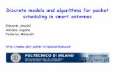 Discrete models and algorithms for packet scheduling in smart antennas