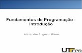 Fundamentos de Programação Introdução