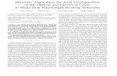 Heuristic algorithms for joint configuration of the optical and electrical layer in multi-hop wavelength routing networks