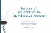 Spectra of Qualitative and Quantitative Research: Life Cycle Perspectives