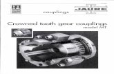 Crowned tooth gear couplings