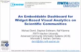 An embeddable dashboard for widget-based visual analytics on scientific communities