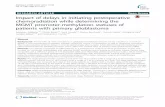 Impact of delays in initiating postoperative chemoradiation while determining the MGMT promoter-methylation statuses of patients with primary glioblastoma