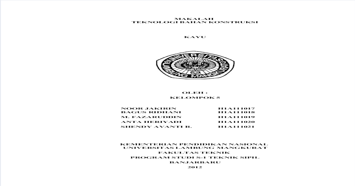 Makalah Kayu Kel 5 Fix PDF Document 