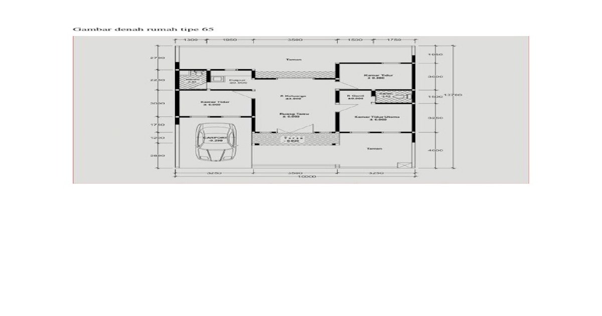  Gambar  Denah  Rumah Tipe 65 PDF  Document 
