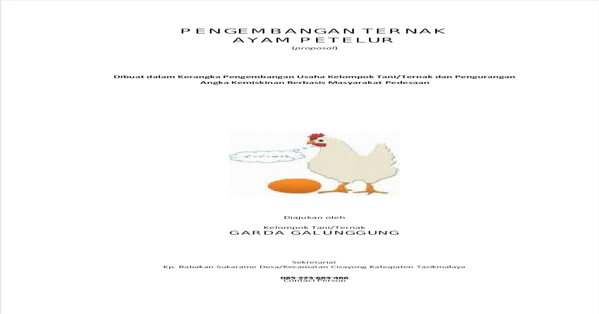 Proposal Ayam Petelur