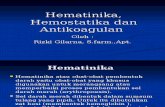 Obat Hematinika, Hemostatika & Antikoagulan
