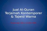 0811-2202-496 | Jual Al Quran Terjemah Kontemporer Lengkap