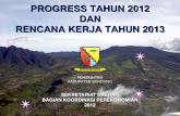 PROGRESS REPORT TAHUN 2012 DAN RENCANA KERJA .meningkatnya perekonomian daerah, melalui pemberdayaan