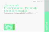 Tentang Jurnal Farmasi Klinik Asupan...  Tentang Jurnal Farmasi Klinik Indonesia Jurnal Farmasi Klinik