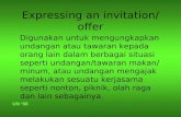 Expressing an invitation/offer