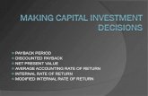 Making capital investment decisions