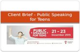 Client Brief - Public Speaking for Teens