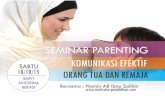 Materi seminar parenting komunikasi remaja dan orang tua oke