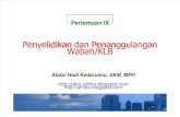 Epid Lingk a- Wabah 2 - Penyelidikan n Penangulangan Wabah KLB - 15 Mei 2012