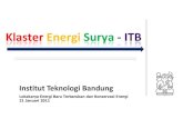 Klaster Energi Surya - ITB - lppm.itb.ac.id .Klaster Energi Surya - ITB Institut Teknologi Bandung