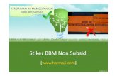 Stiker bbm subsidi
