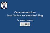 Cara Memasukan Soal Online Ke Blog