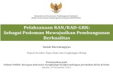Pelaksanaan RAN/RAD-GRK: Sebagai Pedoman nbsp; Sebagai Pedoman Mewujudkan Pembangunan ... Kesiapan Indonesia menghadapi hasilperundingan perubahan iklim di Doha ... arti penting