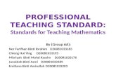 PROFESSIONAL TEACHING STANDARD: Standards for Teaching Mathematics