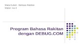 Program Bahasa Rakitan dengan DEBUG.COM