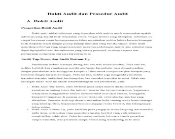 Bukti Dan Prosedur Audit Pdf Document